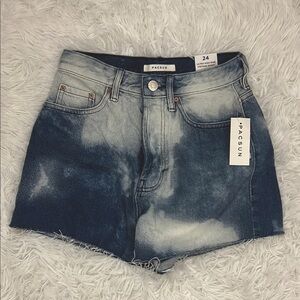 PacSun Ultra High Rise Vintage Blue Washed Shorts